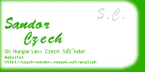 sandor czech business card